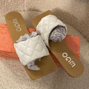 Quilted Puffer Square Toe Sandals
